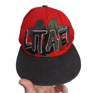 Top Level Snapback LITAF LIT AF Red Black Hat Cap